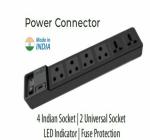 THE COMPUTER TECHNOLOGY Socket Four Socket One AMP Multiple Small and Heavy Spike Guard Power Strip-B7