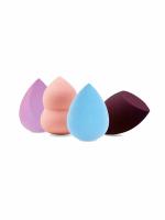 One Sec Beauty Blender Sponge Set of Four (Blue, Peach, Burgundy, Purple)