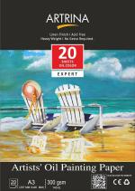 Artrina 300 Gsm Oil Painting Sheets For Beginners Professional, Drawing Sheet For Coloring Oil Acrylic Painting Artists Sketching Primed Linen Texture