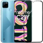 SM Styles Edge To Edge Tempered Glass for Realme C21Y (Pack of 1)