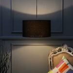 Btr Crafts Black Cotton Lamp Shades With S-Hook Light Hanging Chain (14 Inch)