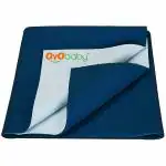 OYO BABY X-Large Dry Sheet for Baby| 100% Waterproof Bed Pad | Baby Bed Protector Sheet for Toddler Children 200cm x 140cm Dark Sea Blue