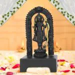 PAYSTORE Polyresin Ram Lalla Idol Statue | Ram Lalla Murti Ram Mandir ayodhya Gift Item | Pooja Room Home and Office Decor Item | Black 11*6*17cm