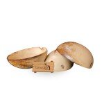 Coco Land White Coconut Shell Pudding Pot Oval Shaped (MEDIUM SIZE Pack of 3) 150 ml /Coconut Oil Polished Decorative Pots /Chutney Pot /Natural Pot /Salad Pot /Side dish Pot /Mixing Pot