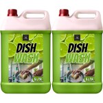 BLISS & BLUSH Dishwash Liquid 10 Liter Green With Lime Fragrance, Leaves No Residue, Grease Cleaner For Utensils