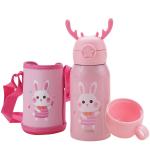 Kuber Industries Pink Stainless Steel Water Bottles
