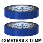 VCR Blue Color Tape - 50 Meters in Length - 18mm / 0.75