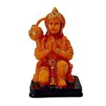 Awesome Craft Polyresin Lord Hanuman Idol, Hanuman ji ki Murti with Gada for Home Decor Bajrangbali ki Murti - Multicolor, 5.5 Inches (Pack of 1)