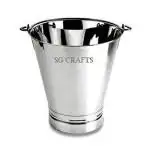 Sg Crafts Stainless Steel Bucket Multipurpose | Non-Joint | Leak Proof | 100% Pure Steel. (5 Liter)