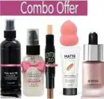 KA CAYLA Mattifying Fixer, Primer, Contour, Blender, Foundation and Shimmer Makeup Kit (Pack of 6)