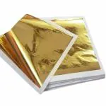 SUMERA WARQ Gold Leaf Sheets Imitation for Arts, Multipurpose Gold Foil Paper Gilding Crafting, Painting, Decoration, Furniture (Pack of 20)
