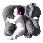 BUMTUM Big Size Stuffed Elephant Soft Toy| Plush Toy for Babies & Kids - 30 cm (Grey)