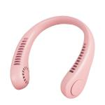 BBOSS Portable Neck Fan, Hands Free Bladeless Fan, 4000 mAh Battery Operated USB Rechargeable Wearable Neck Fan, Headphone Design Personal Cooling Fan, 3 Speeds (Pink)