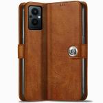 Jotech Button Flip Cover for Oppo F21 Pro 5G / F21s Pro 5G - Brown