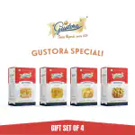Gustora Durum Wheat Semolina Rigatoni, Cannolicchi, Conchiglioni & Paccheri Combo Pasta I Vegetarian Pasta I Rich in Fibre & Protein -1.4 KG