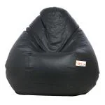 SATTVA Classy.Elegant.Stylish XXXL Grey Leatherette XXXL Bean Bag Cover 29 inch x 29 inch x 44 inch