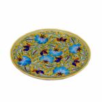 CRAFT PARK Jaipur Blue Pottery Home Decor Wall Hanging Handmade Plate/Serving Plate (25 cm x 25 cm x 3 cm)(CF-PP10)