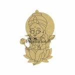 PAPERICIOUS Lippan Art Mandala Raw Pre Marked MDF Base Goddess Laxmi(20cm)