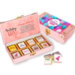 Chocoloony 8 pcs Chocolate Wooden Chocolate Gift Box With Wishing Msg for Kids,Sister,Brother
