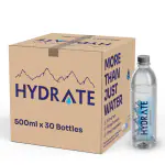 HYDRATE Ionized Alkaline Water with Perfectly Balanced 8.5 pH & Essential Mineral Pack of 30(500 ml)