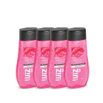 WiZ Pink Coconut Calypso Spa Body Wash Flip Top Bottle, 200ml Pack of 4, Exfoliating Beads & Added Skin Conditioners, Clean Moisturized Skin