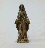 Kraken Trades Hand Carved Pure Bronze Mary Matha Statue / Mary Matha Idol for Pooja / Living Room - 5 Inch