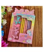 JELLIFY Unicorn Stationary Kit Pencils Eraser Sharpener Scale Set for Girls
