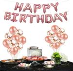 FANEX Solid Latex Happy Birthday Letter Balloon Set (Pack of 33)