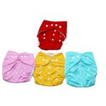 Chinmay Kids Multicolor Baby Premium Cloth Diaper Washable Reusable (0 M+ ) Set of 4