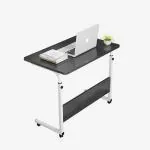 Oncarnival Computer Student Laptop Desk Height Adjustable Wooden Laptop Table Computer Standing Desk with Wheels