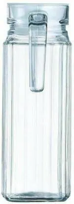 otak Glasop Air Tight Cap Clear Glass Water Juice Jug - 1 L
