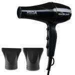 VEGA Professional Pro Dry 2200-2400W Hair Dryer for Salon Professionals and Styling at Home | Cool Shot Button and 3 Heat & 2 Speed Settings, Black, (VPMHD-03)