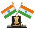 SoilMade Indian Flag Dashboard Tableware Multicolor Size Approx 10 CM