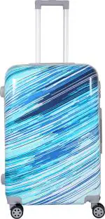 POLO CLASS Blue Polycarbonate 360 Rotating Wheel Luggage Trolley Bag - 55 cm (pack of 2)