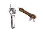 URBAN BUY Stainless Steel Lemon Squeezers With 10 Mtr PVC Rope and Multicolour, (Pack of 2)