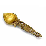 pujaNpujari Sheshnag Design Aarti Pooja Spoon/Aarti Diya for Pooja Brass Table Diya (Height: 13 inch)