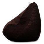 Style Homez HAUT Collection, Classic Bean Bag XL Size Shade Brown Color in Premium Velvet Fabric, Filled with Beans Fillers