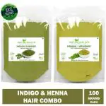 Shudh Online Indigo and Henna Powder (100g each - 200g) Organic for Hair Colour, Avuri and Mehandi, Neela Amari, Natural Mehndi, Neel Patti, Neelayamari, Neli Aku