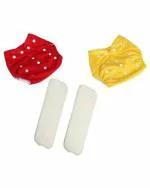 BEAUQIQ BABY Cloth Diaper with Inserts Medium (Pack of 2)