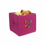 PrettyKrafts Smiley Emoticon Multiutility Storage Box, Toy Organizer for Kids - Smiley_Pink
