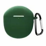 Inclu Silicone Front And Back Case With Keychain For BoAt Airdopes Atom 83 (Green)