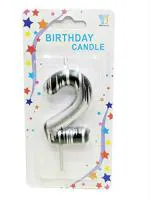 Hippity Hop Paraffin Wax Black Number Birthday Candle
