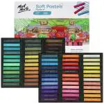 Mont Marte Soft Pastels Signature 72pc, Set of 72 Assorted Colored Pastel Sticks, Vibrant and Blendable, Ideal for Art, Craft, Drawing, Sketching