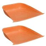 Raj Furniture Plastic Soop/ Moram/ Muram (Size- 40X39X9 cm) (Pack of 2), Multicolor