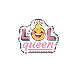 Festiko Emoji Theme LOL Queen Stickers Return Gift for Kids, Gift Packing, Party Favors, Stationary Supplies, Funky Stickers 12 pc