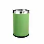 OPR Stainless Steel Color Dustbin| Color Open Waste Bin, Trash can for Home, Kitchen, Office, Bedroom, Bathroom (10 Liters, Green)