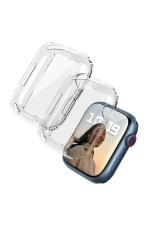 Bakeey Wiki Valley Black And Clear Screen Protector 45mm For Apple Watch SE Series 7 (Pack Of 2)