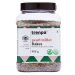 TRENPA Pearl Millet Flakes | 400 gms | Diabetic - Friendly | Healthy Breakfast Millet Flakes