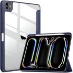 ProElite Case Cover for Apple iPad Pro 11 inch M4 2024 Cover, Smart Flip Case for Apple iPad Pro 11 inch M4 2024, Transparent Smart Flip Cover with Pencil Holder, Dark Blue