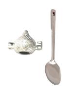 Urban buy Aluminium Gujiya Mould With Stainless Steel Paan Spoons and Multicolour, Pack of 2